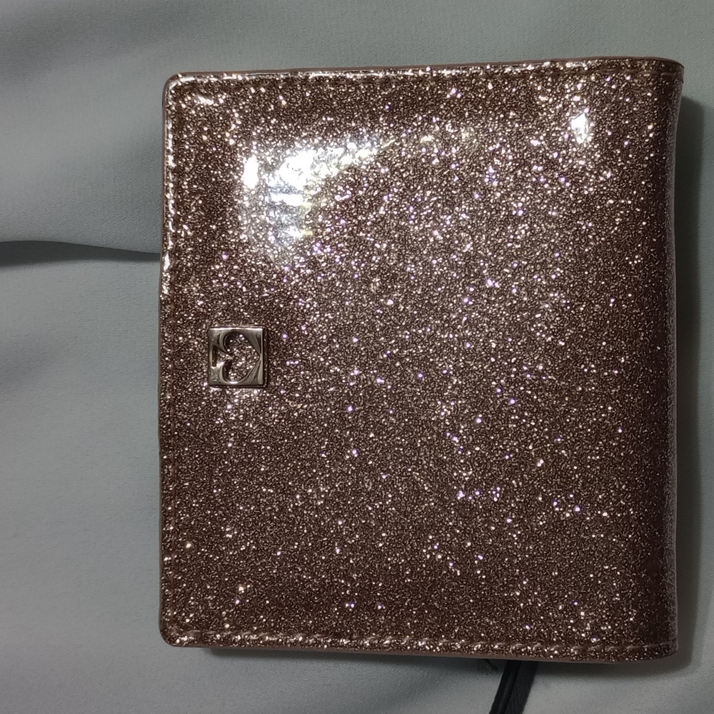 Kate Spade Mavis Street Rose Gold Glitter Wallet